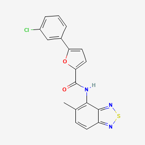 5-(3-chlorophenyl)-N-(5-methyl-2,1,3-benzothiadiazol-4-yl)furan-2-carboxamide