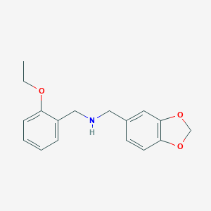 molecular formula C17H19NO3 B502207 1-(1,3-benzodioxol-5-yl)-N-(2-ethoxybenzyl)methanamine 