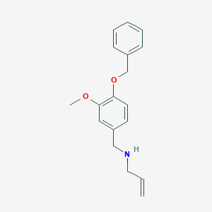 molecular formula C18H21NO2 B502209 {[4-(Benzyloxy)-3-methoxyphenyl]methyl}(prop-2-en-1-yl)amine CAS No. 880805-52-7
