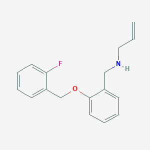 molecular formula C17H18FNO B502210 N-allyl-N-{2-[(2-fluorobenzyl)oxy]benzyl}amine 