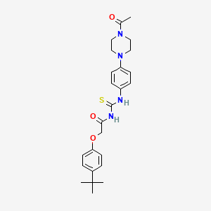 molecular formula C25H32N4O3S B5022111 N-({[4-(4-acetyl-1-piperazinyl)phenyl]amino}carbonothioyl)-2-(4-tert-butylphenoxy)acetamide 