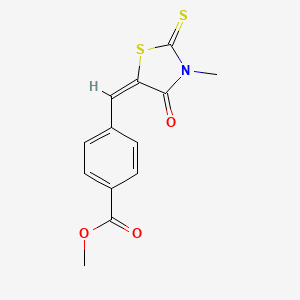 methyl 4-[(E)-(3-methyl-4-oxo-2-thioxo-1,3-thiazolidin-5-ylidene)methyl]benzoate