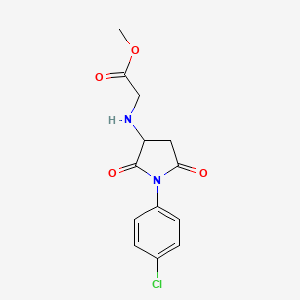 methyl N-[1-(4-chlorophenyl)-2,5-dioxo-3-pyrrolidinyl]glycinate