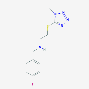 molecular formula C11H14FN5S B502214 N-(4-fluorobenzyl)-2-[(1-methyl-1H-tetrazol-5-yl)sulfanyl]ethanamine 