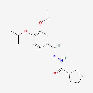 molecular formula C18H26N2O3 B5022142 N'-(3-ethoxy-4-isopropoxybenzylidene)cyclopentanecarbohydrazide 