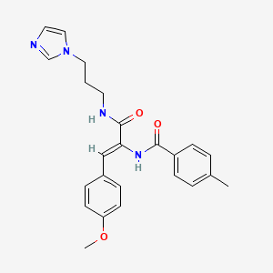 N-[(Z)-1-({[3-(1H-IMIDAZOL-1-YL)PROPYL]AMINO}CARBONYL)-2-(4-METHOXYPHENYL)ETHENYL]-4-METHYLBENZAMIDE