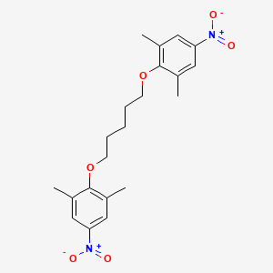 molecular formula C21H26N2O6 B5022149 2-[5-(2,6-Dimethyl-4-nitrophenoxy)pentoxy]-1,3-dimethyl-5-nitrobenzene 