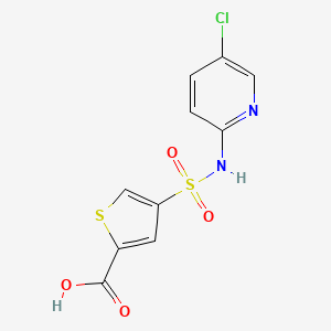 molecular formula C10H7ClN2O4S2 B5022161 4-{[(5-chloro-2-pyridinyl)amino]sulfonyl}-2-thiophenecarboxylic acid 