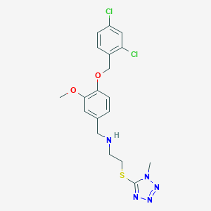 N-{4-[(2,4-dichlorobenzyl)oxy]-3-methoxybenzyl}-2-[(1-methyl-1H-tetrazol-5-yl)sulfanyl]ethanamine