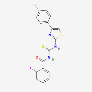 N-{[4-(4-chlorophenyl)-1,3-thiazol-2-yl]carbamothioyl}-2-iodobenzamide