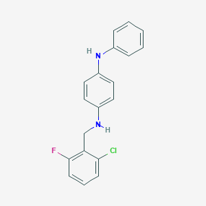 molecular formula C19H16ClFN2 B502220 N-(4-anilinophenyl)-N-(2-chloro-6-fluorobenzyl)amine 