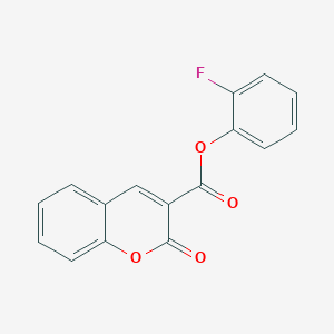 molecular formula C16H9FO4 B5022200 2-fluorophenyl 2-oxo-2H-chromene-3-carboxylate 