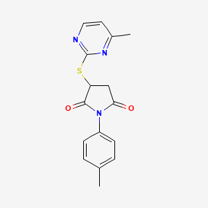 1-(4-Methylphenyl)-3-[(4-methylpyrimidin-2-yl)sulfanyl]pyrrolidine-2,5-dione