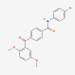 molecular formula C22H18BrNO4 B5022215 N-(4-bromophenyl)-4-(2,5-dimethoxybenzoyl)benzamide 