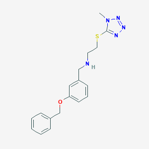 molecular formula C18H21N5OS B502222 N-[3-(benzyloxy)benzyl]-2-[(1-methyl-1H-tetrazol-5-yl)sulfanyl]ethanamine 