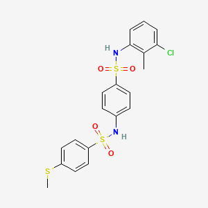 N-(4-{[(3-chloro-2-methylphenyl)amino]sulfonyl}phenyl)-4-(methylthio)benzenesulfonamide