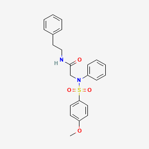 molecular formula C23H24N2O4S B5022247 N~2~-[(4-methoxyphenyl)sulfonyl]-N~2~-phenyl-N~1~-(2-phenylethyl)glycinamide 