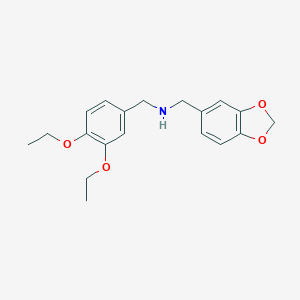 molecular formula C19H23NO4 B502229 1-(1,3-benzodioxol-5-yl)-N-(3,4-diethoxybenzyl)methanamine 