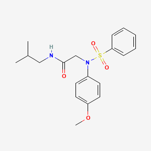 molecular formula C19H24N2O4S B5022301 N~1~-isobutyl-N~2~-(4-methoxyphenyl)-N~2~-(phenylsulfonyl)glycinamide 