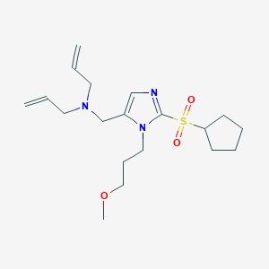 molecular formula C19H31N3O3S B5022308 N-allyl-N-{[2-(cyclopentylsulfonyl)-1-(3-methoxypropyl)-1H-imidazol-5-yl]methyl}-2-propen-1-amine 