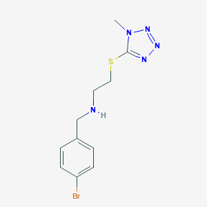 molecular formula C11H14BrN5S B502231 N-(4-bromobenzyl)-2-[(1-methyl-1H-tetrazol-5-yl)sulfanyl]ethanamine 