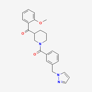 (2-methoxyphenyl){1-[3-(1H-pyrazol-1-ylmethyl)benzoyl]-3-piperidinyl}methanone