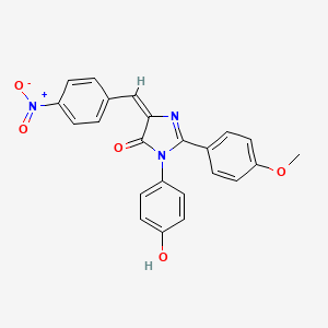 (5E)-3-(4-hydroxyphenyl)-2-(4-methoxyphenyl)-5-[(4-nitrophenyl)methylidene]imidazol-4-one