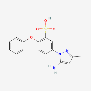 molecular formula C16H15N3O4S B5022333 5-(5-AMINO-3-METHYL-1H-PYRAZOL-1-YL)-2-PHENOXYBENZENE-1-SULFONIC ACID 