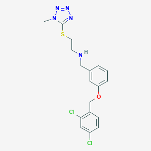 N-{3-[(2,4-dichlorobenzyl)oxy]benzyl}-2-[(1-methyl-1H-tetrazol-5-yl)sulfanyl]ethanamine