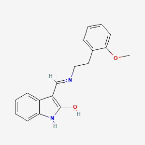 molecular formula C18H18N2O2 B5022351 3-({[2-(2-methoxyphenyl)ethyl]amino}methylene)-1,3-dihydro-2H-indol-2-one 