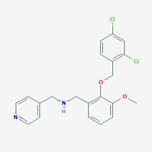 molecular formula C21H20Cl2N2O2 B502236 1-{2-[(2,4-dichlorobenzyl)oxy]-3-methoxyphenyl}-N-(pyridin-4-ylmethyl)methanamine 