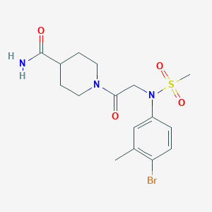 1-[N-(4-bromo-3-methylphenyl)-N-(methylsulfonyl)glycyl]-4-piperidinecarboxamide