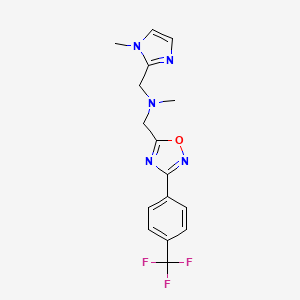 N-methyl-1-(1-methyl-1H-imidazol-2-yl)-N-({3-[4-(trifluoromethyl)phenyl]-1,2,4-oxadiazol-5-yl}methyl)methanamine