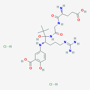 molecular formula C24H41Cl2N7O8 B050224 gamma-tert-Butyloxy-glu-gly-arg-3-carboxy-4-hydroxyanilide CAS No. 125319-05-3