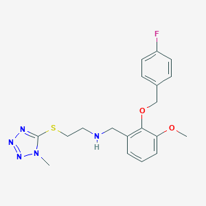 ({2-[(4-FLUOROPHENYL)METHOXY]-3-METHOXYPHENYL}METHYL)({2-[(1-METHYL-1H-1,2,3,4-TETRAZOL-5-YL)SULFANYL]ETHYL})AMINE