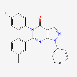 5-(4-chlorophenyl)-6-(3-methylphenyl)-1-phenyl-1,5-dihydro-4H-pyrazolo[3,4-d]pyrimidin-4-one