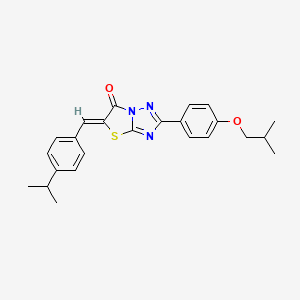 molecular formula C24H25N3O2S B5022414 2-(4-isobutoxyphenyl)-5-(4-isopropylbenzylidene)[1,3]thiazolo[3,2-b][1,2,4]triazol-6(5H)-one 