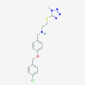 N-{4-[(4-chlorobenzyl)oxy]benzyl}-2-[(1-methyl-1H-tetrazol-5-yl)sulfanyl]ethanamine
