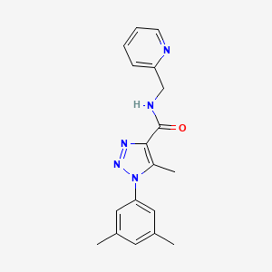 1-(3,5-dimethylphenyl)-5-methyl-N-(2-pyridinylmethyl)-1H-1,2,3-triazole-4-carboxamide