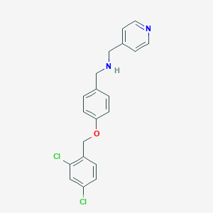 molecular formula C20H18Cl2N2O B502244 1-{4-[(2,4-dichlorobenzyl)oxy]phenyl}-N-(pyridin-4-ylmethyl)methanamine 