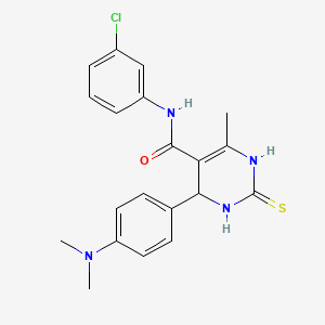 N-(3-chlorophenyl)-4-[4-(dimethylamino)phenyl]-6-methyl-2-sulfanylidene-1,2,3,4-tetrahydropyrimidine-5-carboxamide