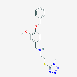 molecular formula C19H23N5O2S B502245 N-[4-(benzyloxy)-3-methoxybenzyl]-2-[(1-methyl-1H-tetrazol-5-yl)sulfanyl]ethanamine 