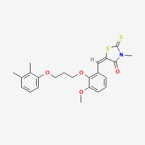 molecular formula C23H25NO4S2 B5022455 (5E)-5-[[2-[3-(2,3-dimethylphenoxy)propoxy]-3-methoxyphenyl]methylidene]-3-methyl-2-sulfanylidene-1,3-thiazolidin-4-one 