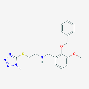 N-[2-(benzyloxy)-3-methoxybenzyl]-2-[(1-methyl-1H-tetrazol-5-yl)sulfanyl]ethanamine