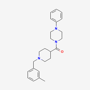 molecular formula C24H31N3O B5022491 1-{[1-(3-methylbenzyl)-4-piperidinyl]carbonyl}-4-phenylpiperazine 