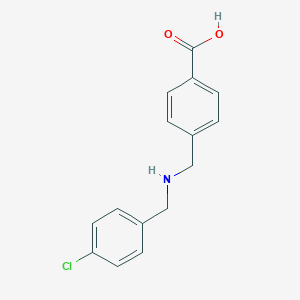 molecular formula C15H14ClNO2 B502251 4-{[(4-Chlorobenzyl)amino]methyl}benzoic acid 