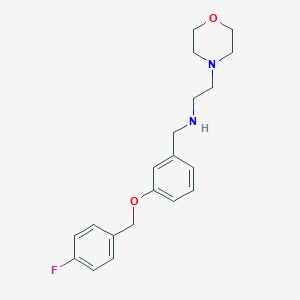 molecular formula C20H25FN2O2 B502255 N-{3-[(4-fluorobenzyl)oxy]benzyl}-2-(morpholin-4-yl)ethanamine 