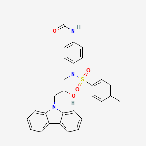 molecular formula C30H29N3O4S B5022577 N-(4-{[3-(9H-carbazol-9-yl)-2-hydroxypropyl][(4-methylphenyl)sulfonyl]amino}phenyl)acetamide 