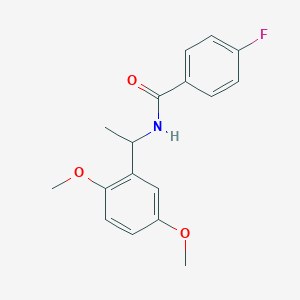 N-[1-(2,5-dimethoxyphenyl)ethyl]-4-fluorobenzamide