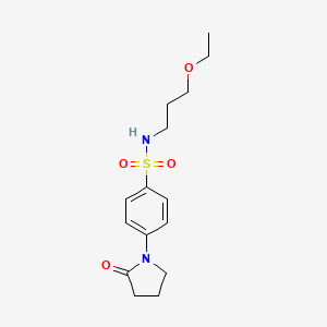 N-(3-ethoxypropyl)-4-(2-oxo-1-pyrrolidinyl)benzenesulfonamide